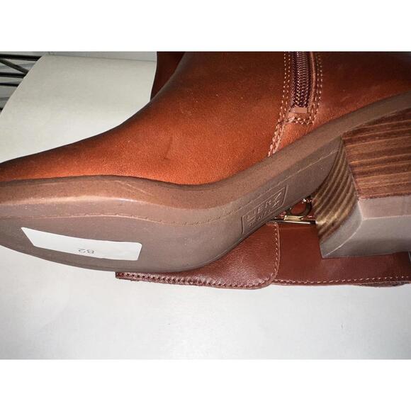 Naturalizer Womens Size 6 Classic Brown Leather Knee-High Boots with Block Heel - Picture 9 of 9